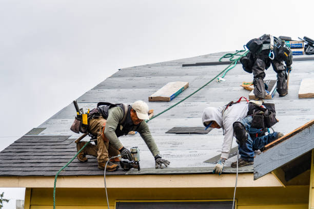 Professional Gutter Installation technician working in Etowah, NC